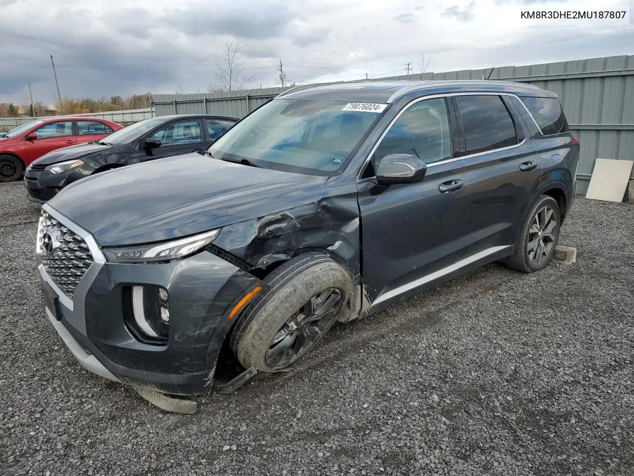 2021 Hyundai Palisade Sel VIN: KM8R3DHE2MU187807 Lot: 79076024