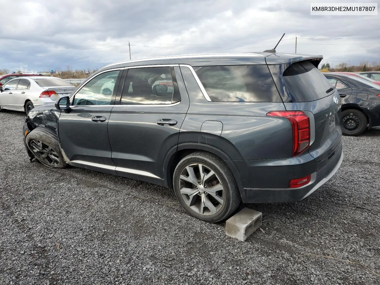 2021 Hyundai Palisade Sel VIN: KM8R3DHE2MU187807 Lot: 79076024