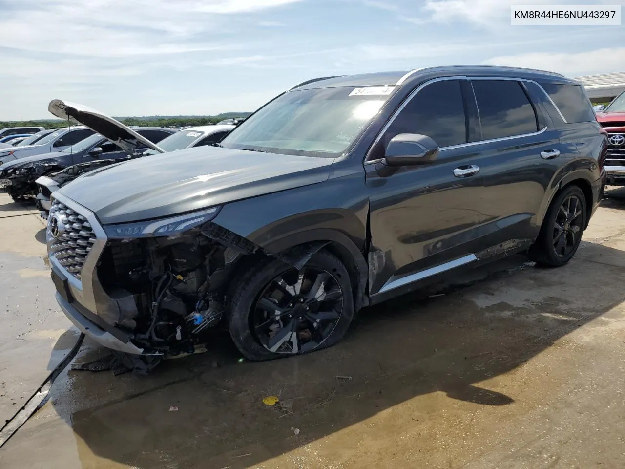 2022 Hyundai Palisade Sel VIN: KM8R44HE6NU443297 Lot: 54706254