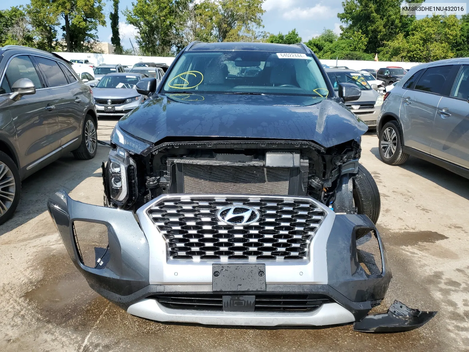 2022 Hyundai Palisade Sel VIN: KM8R3DHE1NU432016 Lot: 64022444