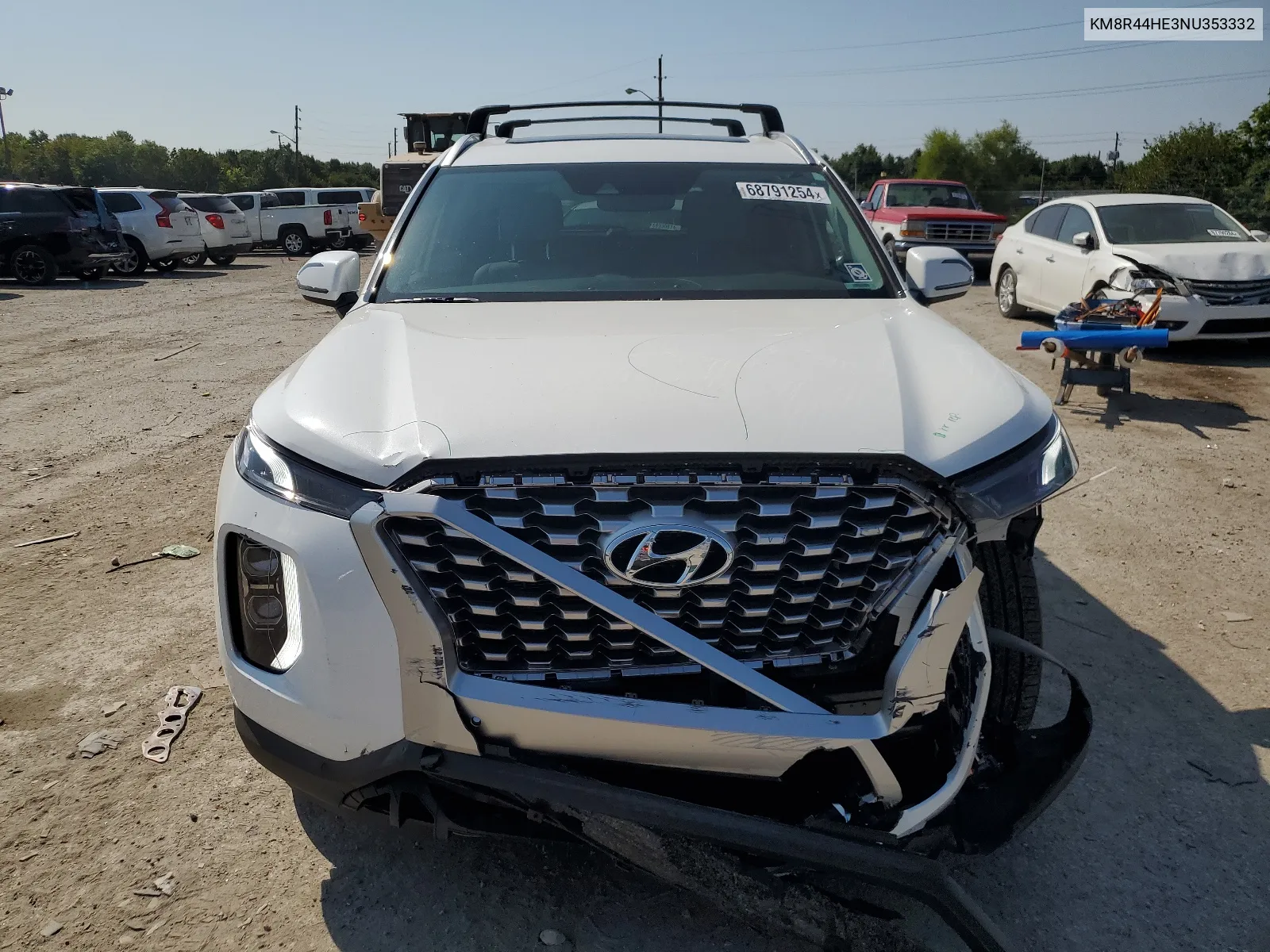 2022 Hyundai Palisade Sel VIN: KM8R44HE3NU353332 Lot: 68791254