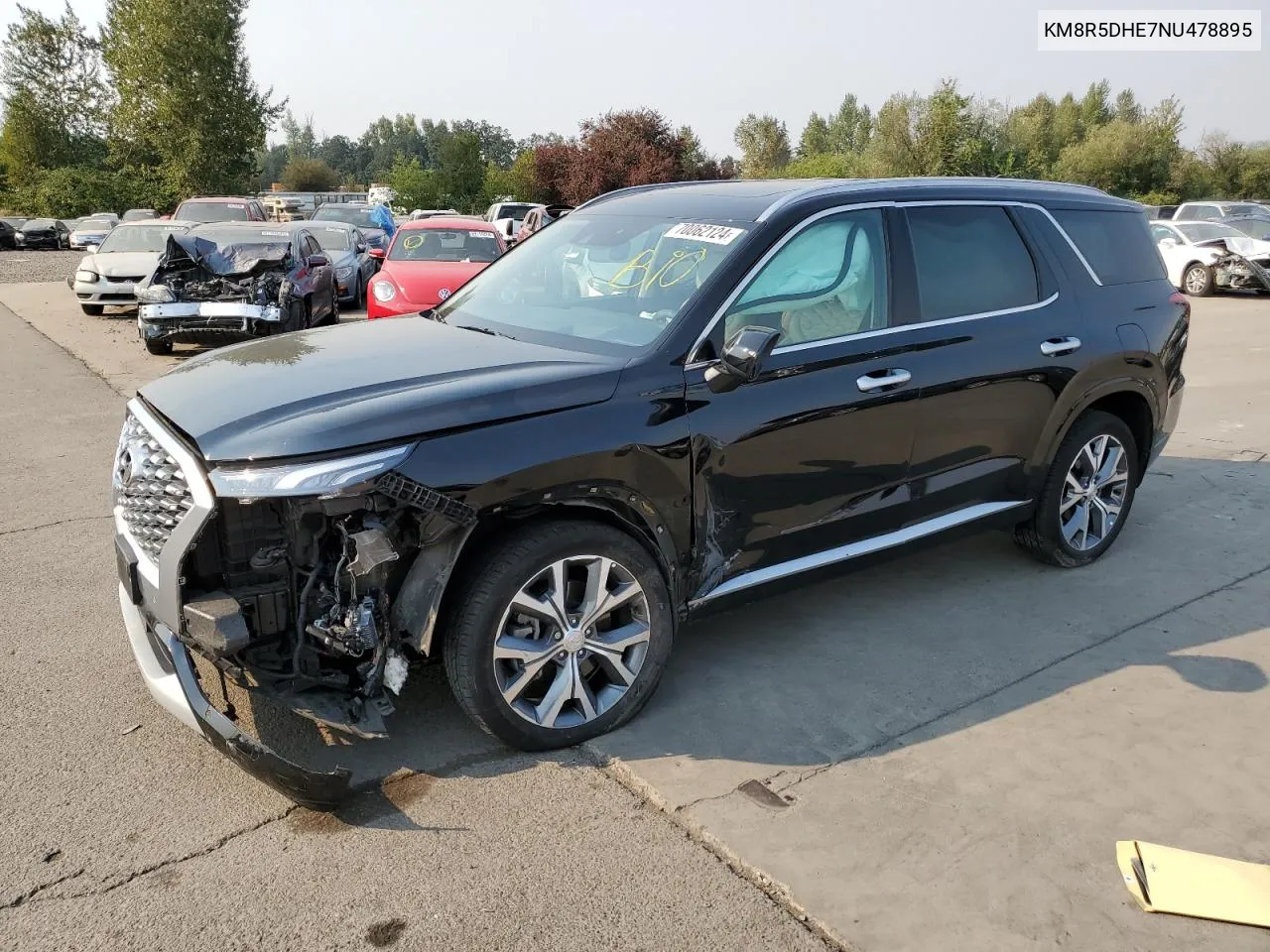 2022 Hyundai Palisade Limited VIN: KM8R5DHE7NU478895 Lot: 70062124