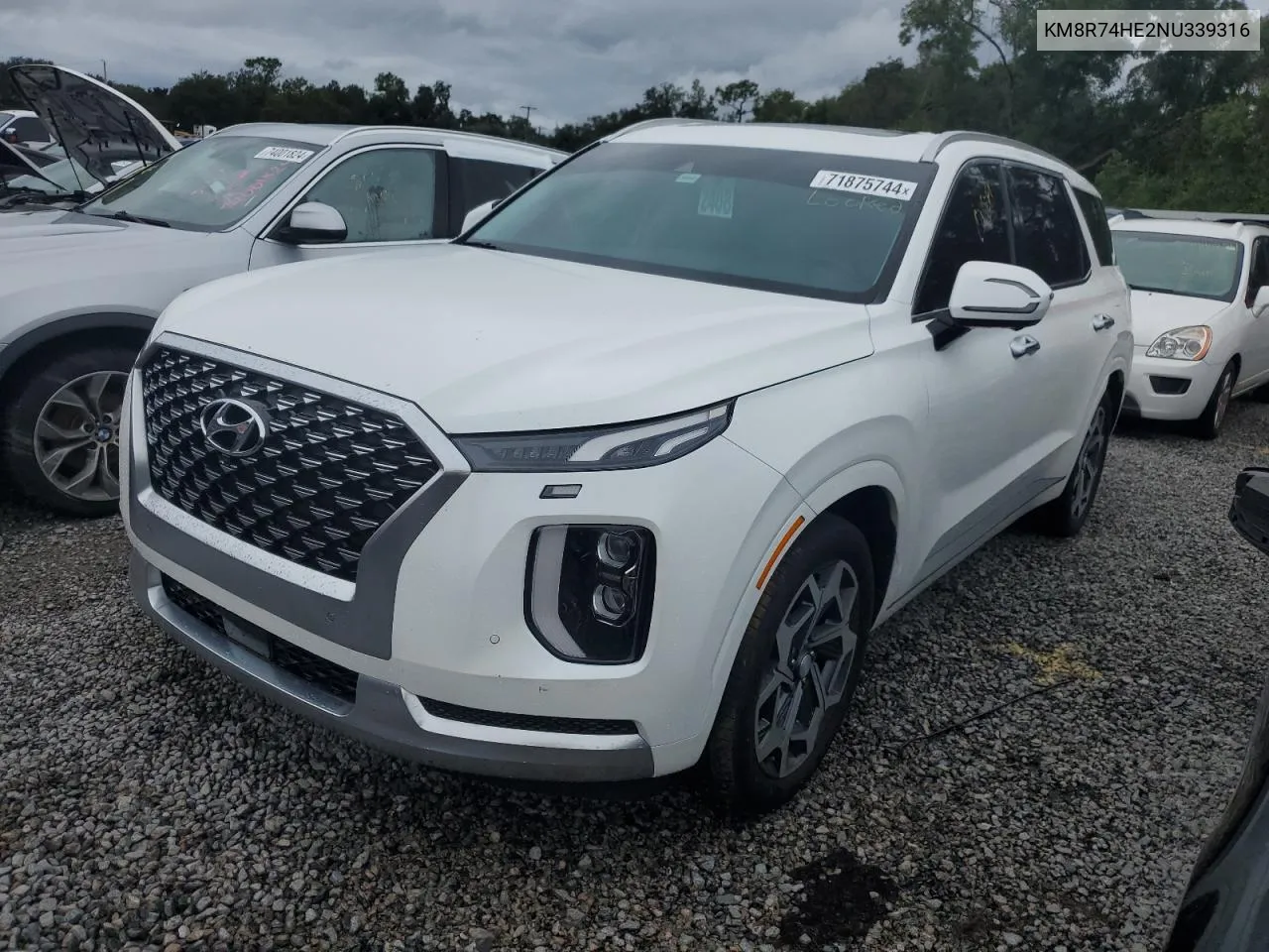 2022 Hyundai Palisade Calligraphy VIN: KM8R74HE2NU339316 Lot: 71875744