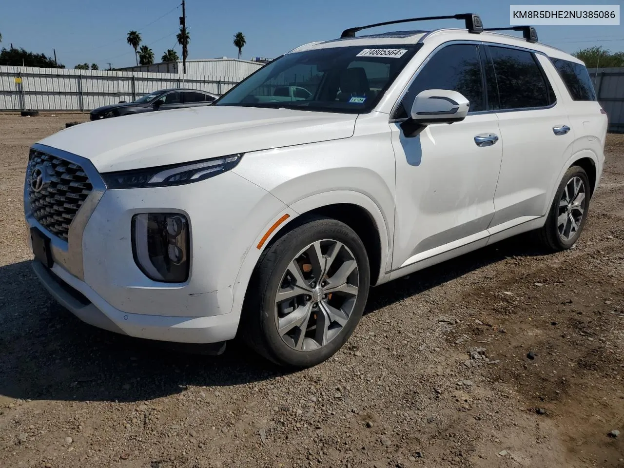 2022 Hyundai Palisade Limited VIN: KM8R5DHE2NU385086 Lot: 74805564