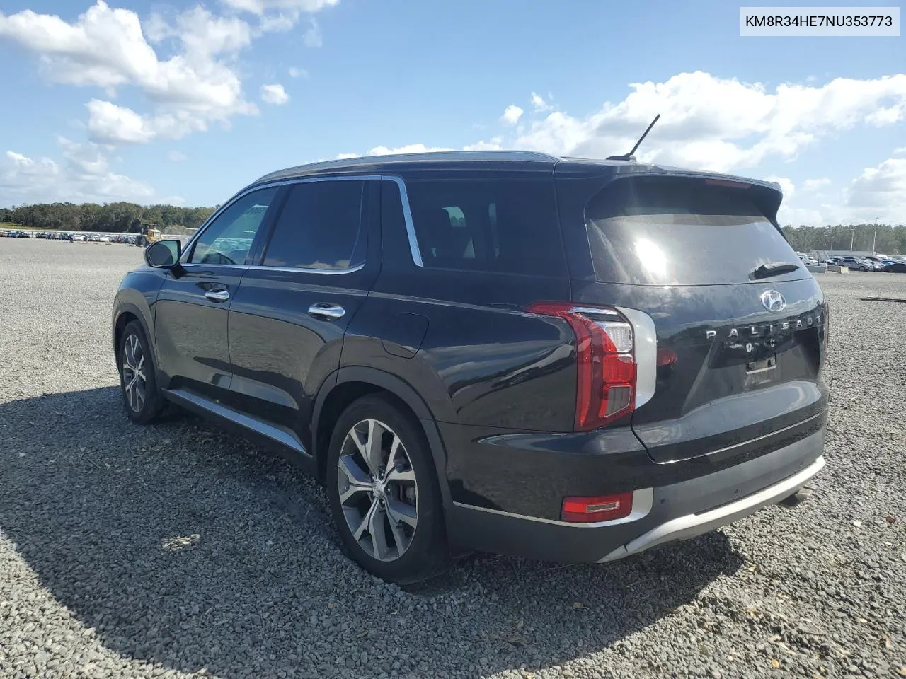 2022 Hyundai Palisade Sel VIN: KM8R34HE7NU353773 Lot: 76506514