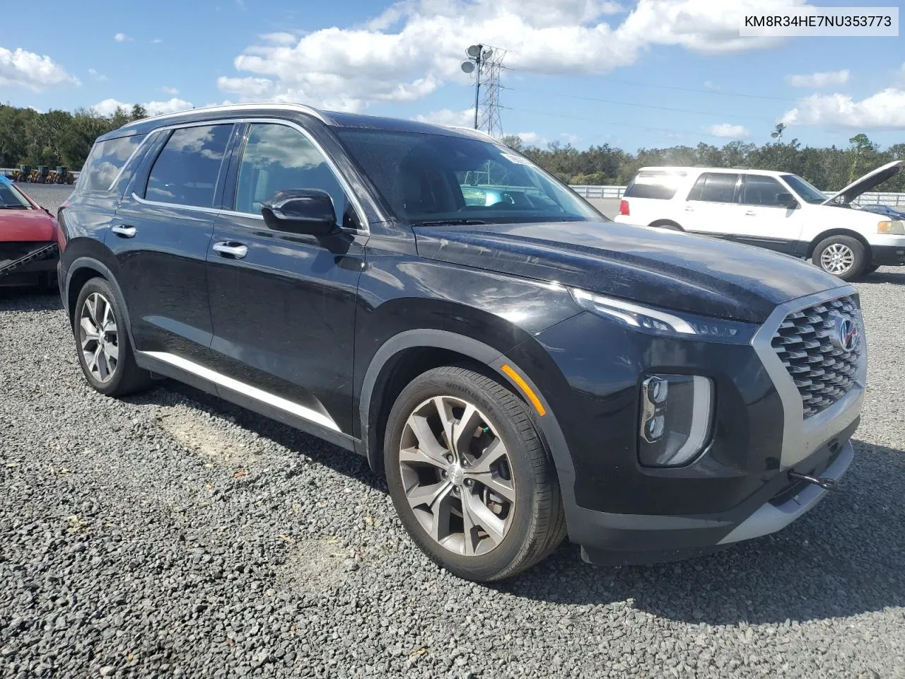 2022 Hyundai Palisade Sel VIN: KM8R34HE7NU353773 Lot: 76506514