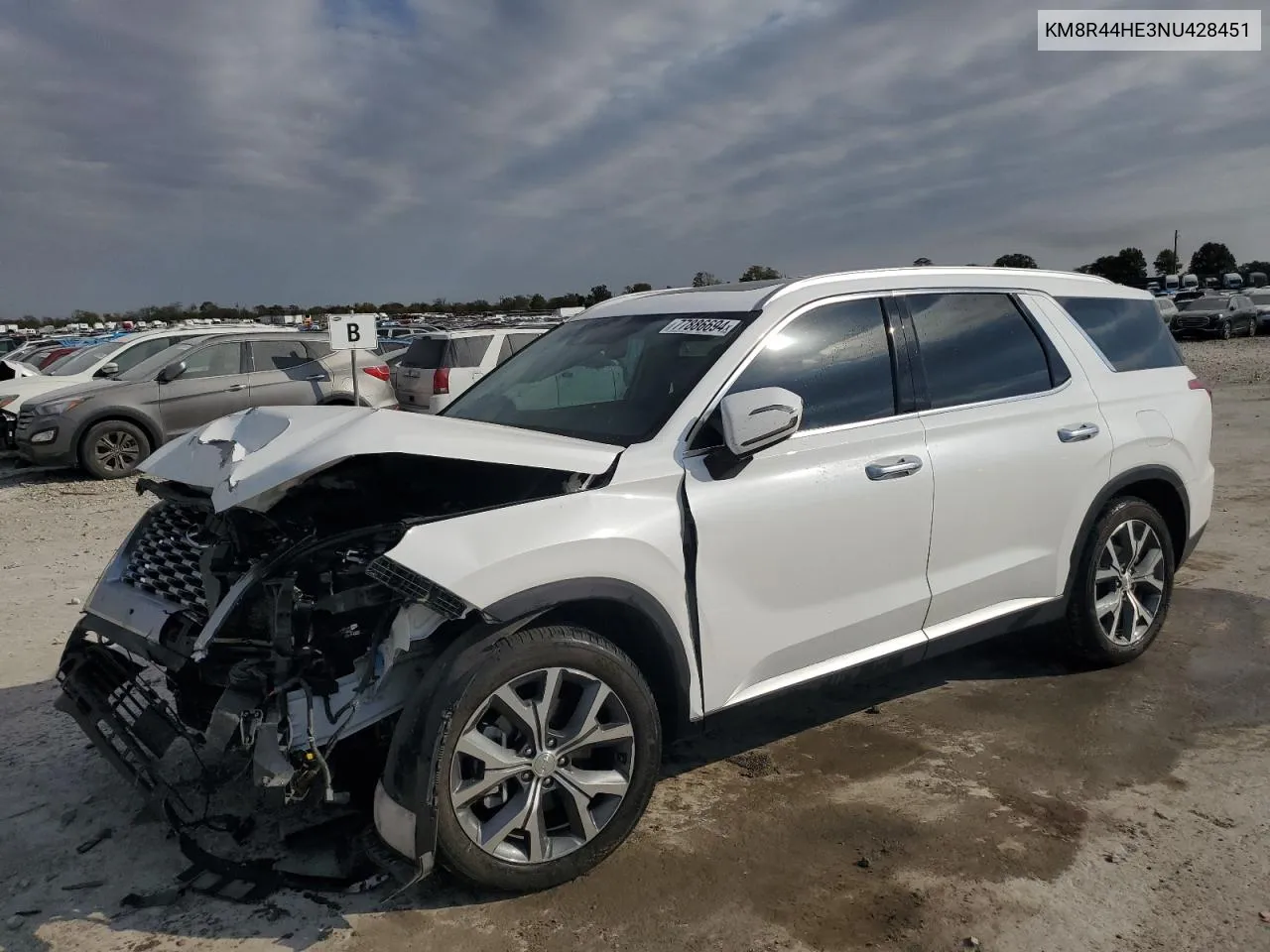 2022 Hyundai Palisade Sel VIN: KM8R44HE3NU428451 Lot: 77886694