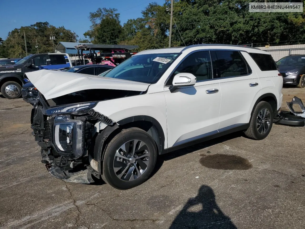 2022 Hyundai Palisade Sel VIN: KM8R24HE3NU449547 Lot: 78095524