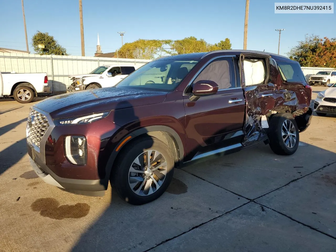 2022 Hyundai Palisade Sel VIN: KM8R2DHE7NU392415 Lot: 79241364