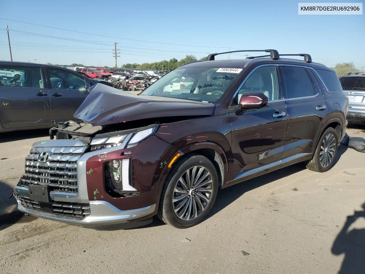 2024 Hyundai Palisade Calligraphy VIN: KM8R7DGE2RU692906 Lot: 73063644