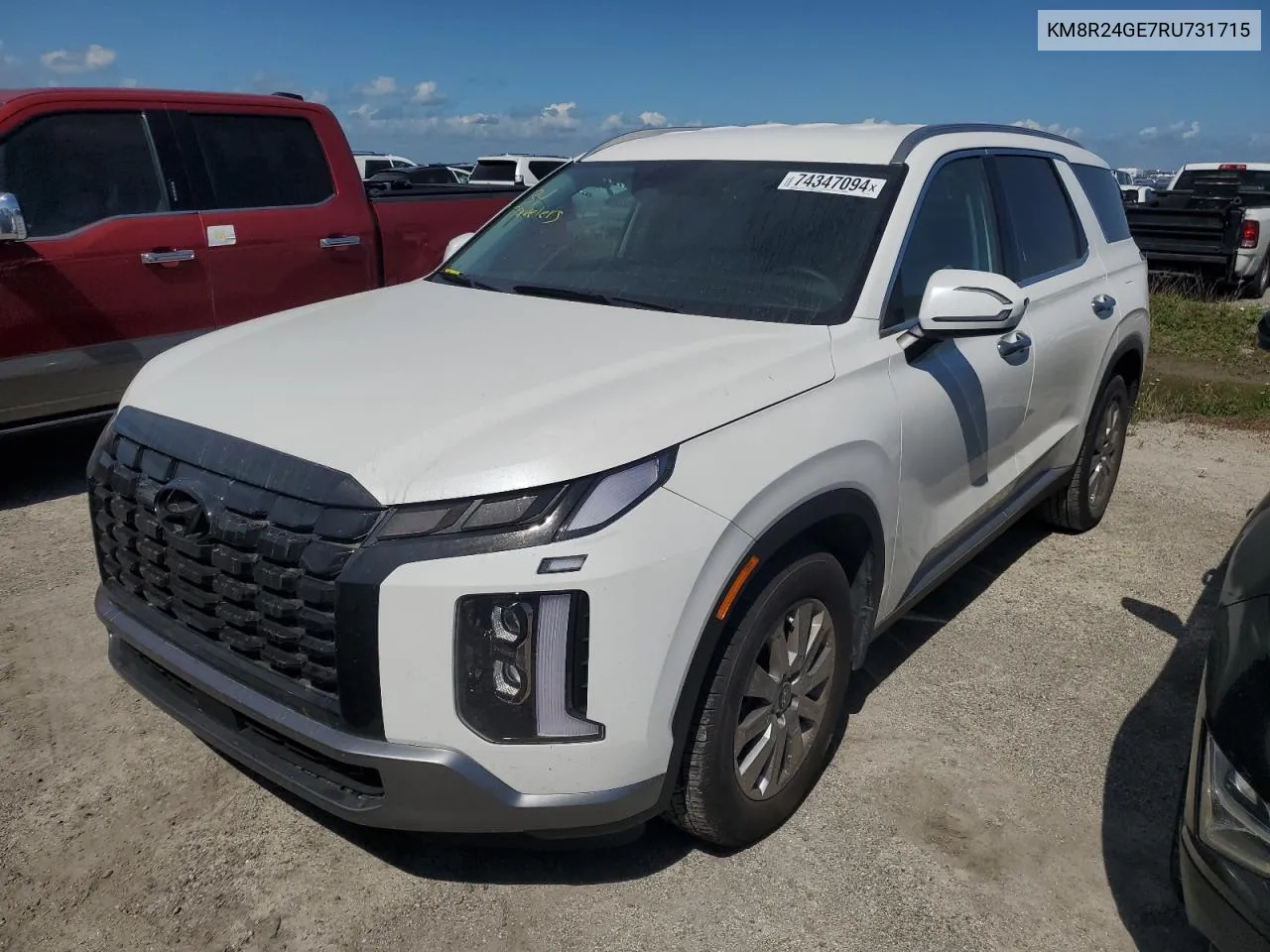 2024 Hyundai Palisade Sel VIN: KM8R24GE7RU731715 Lot: 74347094