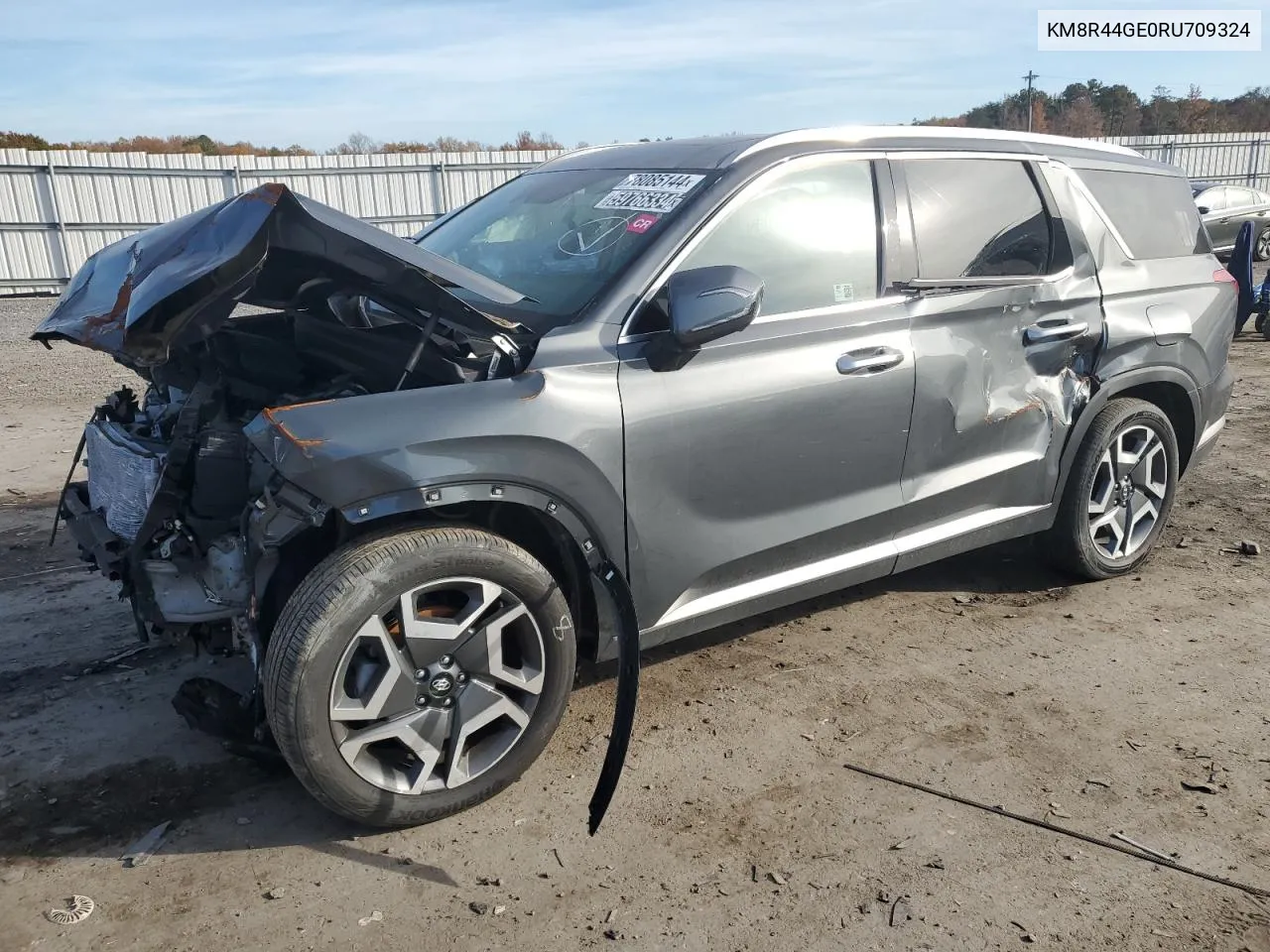 2024 Hyundai Palisade Sel Premium VIN: KM8R44GE0RU709324 Lot: 78085144