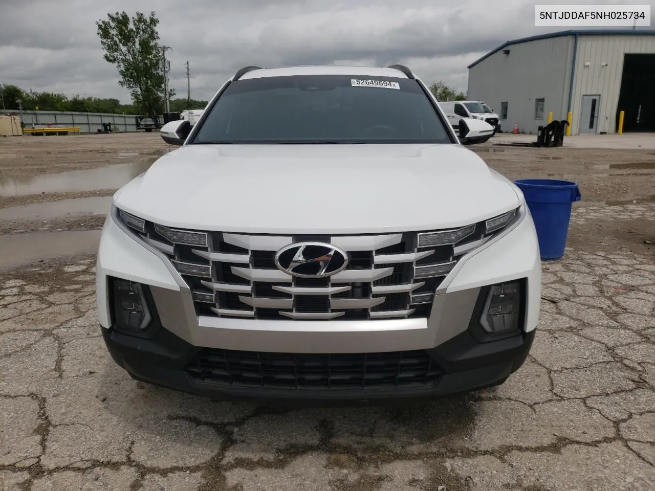 5NTJDDAF5NH025734 2022 Hyundai Santa Cruz Sel Premium