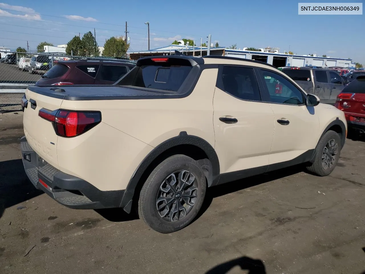 2022 Hyundai Santa Cruz Sel VIN: 5NTJCDAE3NH006349 Lot: 75316094