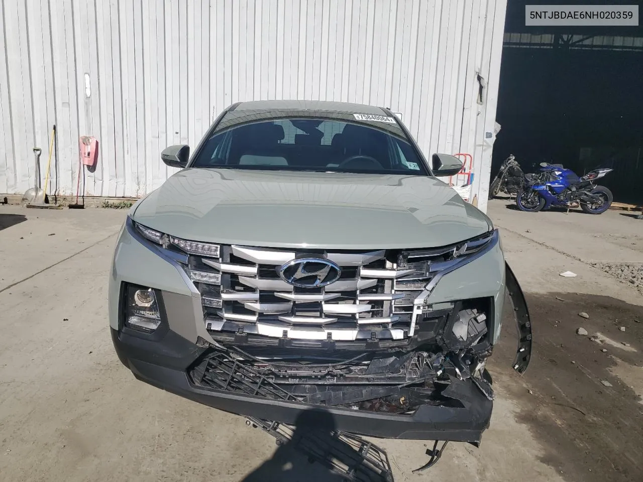 2022 Hyundai Santa Cruz Sel VIN: 5NTJBDAE6NH020359 Lot: 75840064