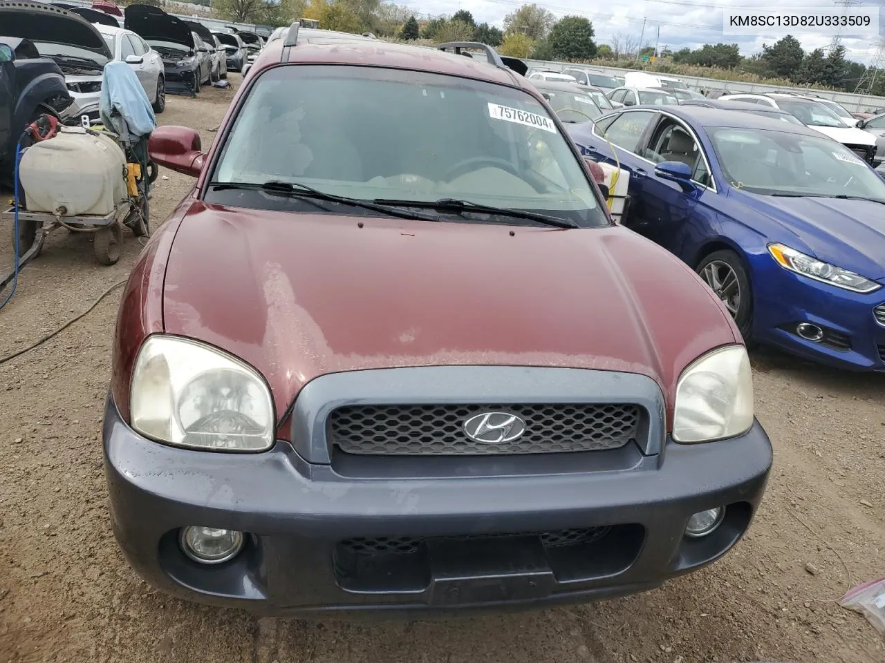 2002 Hyundai Santa Fe Gls VIN: KM8SC13D82U333509 Lot: 75762004