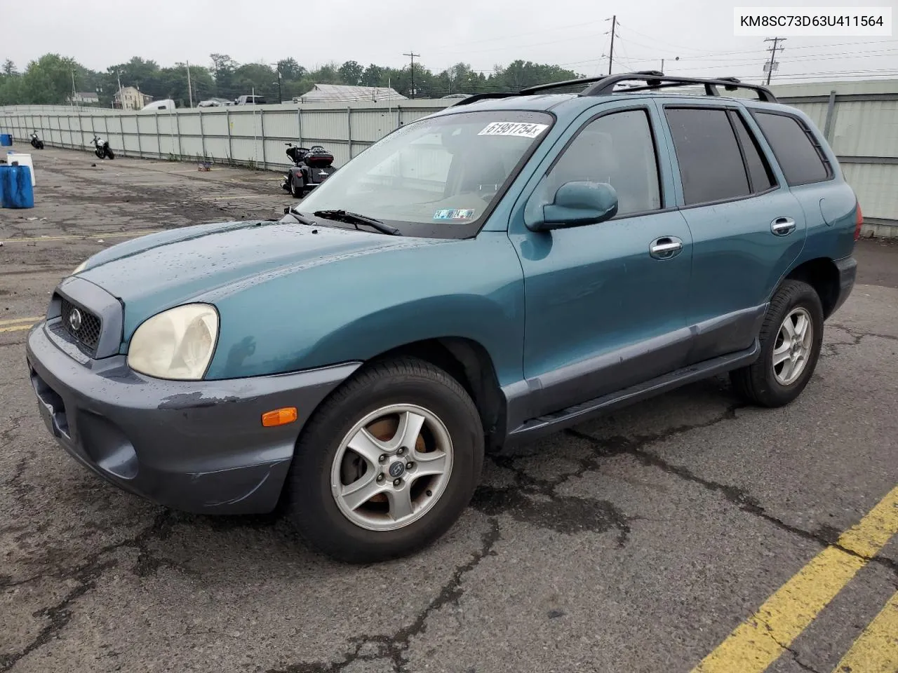 2003 Hyundai Santa Fe Gls VIN: KM8SC73D63U411564 Lot: 61981754