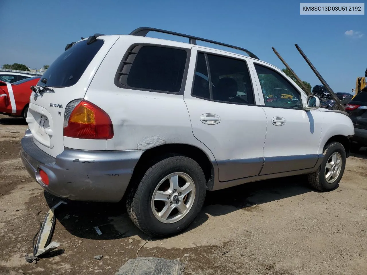 2003 Hyundai Santa Fe Gls VIN: KM8SC13D03U512192 Lot: 62110274