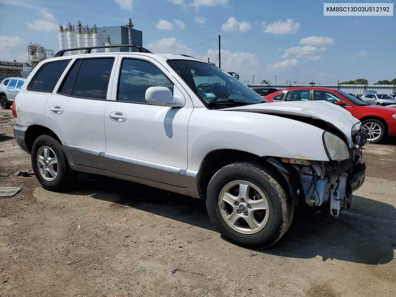 2003 Hyundai Santa Fe Gls VIN: KM8SC13D03U512192 Lot: 62110274