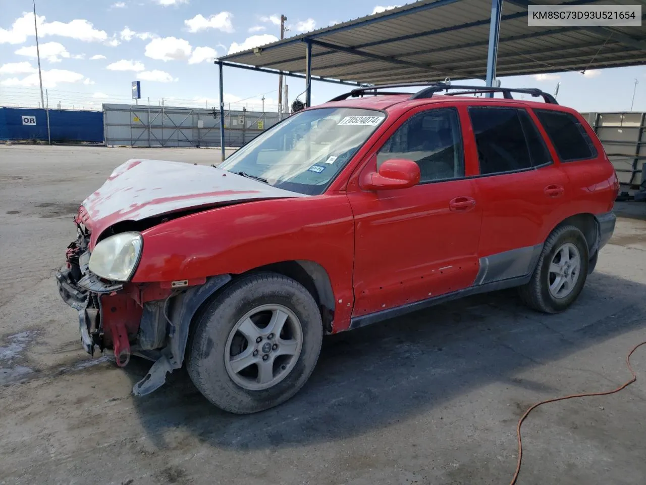 2003 Hyundai Santa Fe Gls VIN: KM8SC73D93U521654 Lot: 70524074