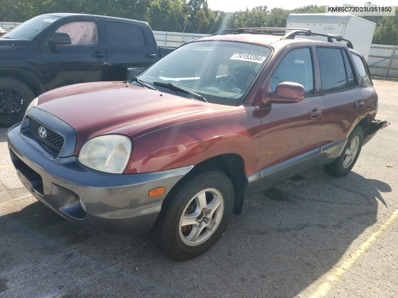 2003 Hyundai Santa Fe Gls VIN: KM8SC73D23U351850 Lot: 74153394