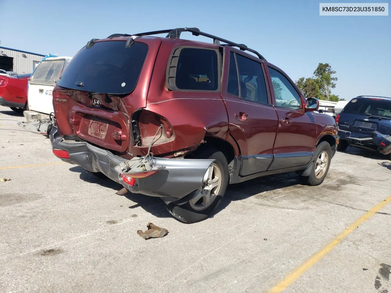 2003 Hyundai Santa Fe Gls VIN: KM8SC73D23U351850 Lot: 74153394