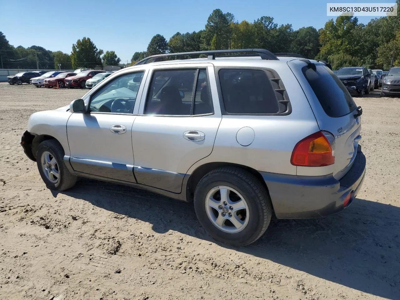 KM8SC13D43U517220 2003 Hyundai Santa Fe Gls