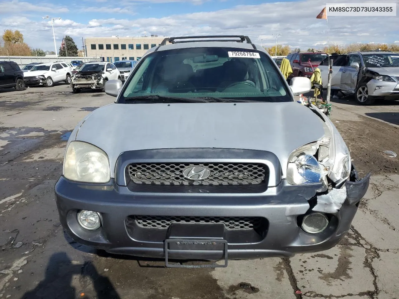 2003 Hyundai Santa Fe Gls VIN: KM8SC73D73U343355 Lot: 79268794