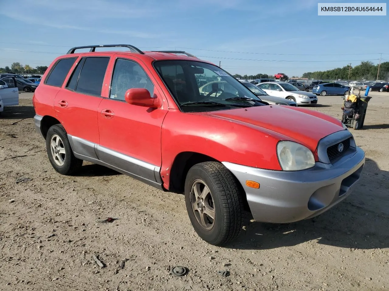 2004 Hyundai Santa Fe Gl VIN: KM8SB12B04U654644 Lot: 72450374