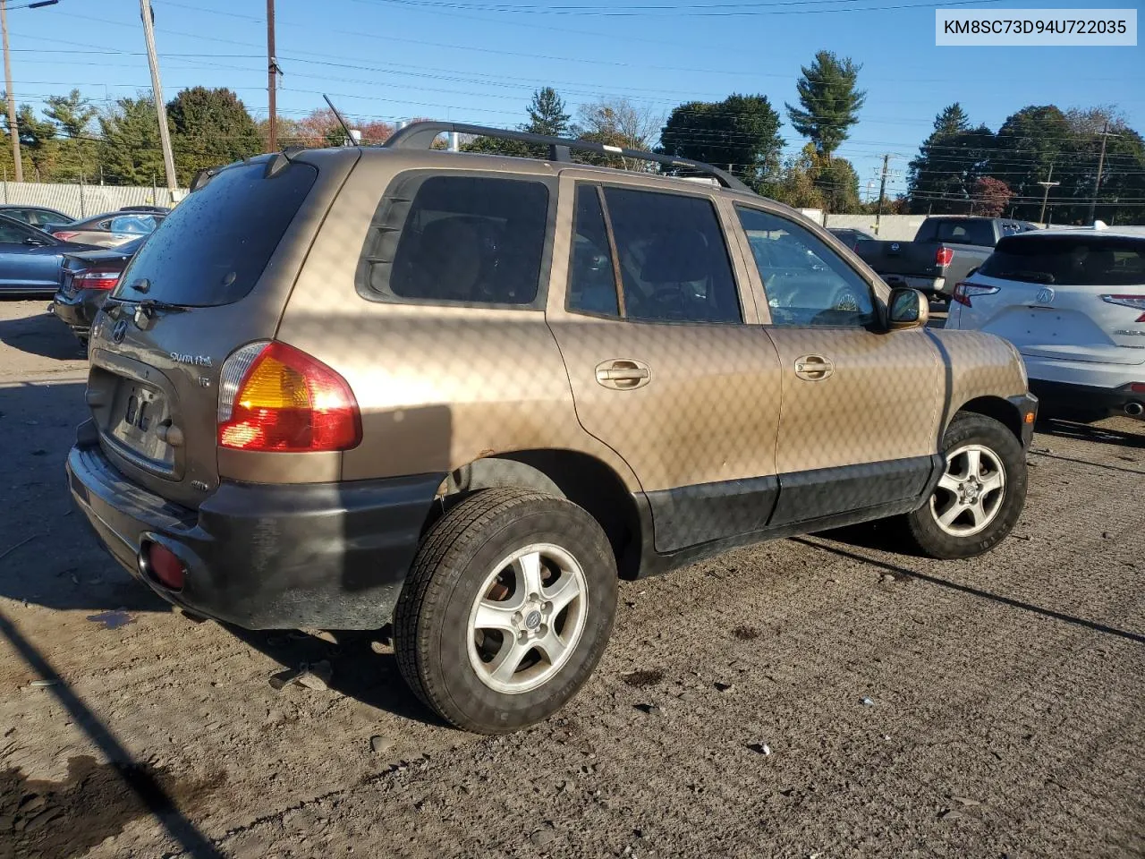 2004 Hyundai Santa Fe Gls VIN: KM8SC73D94U722035 Lot: 74596014