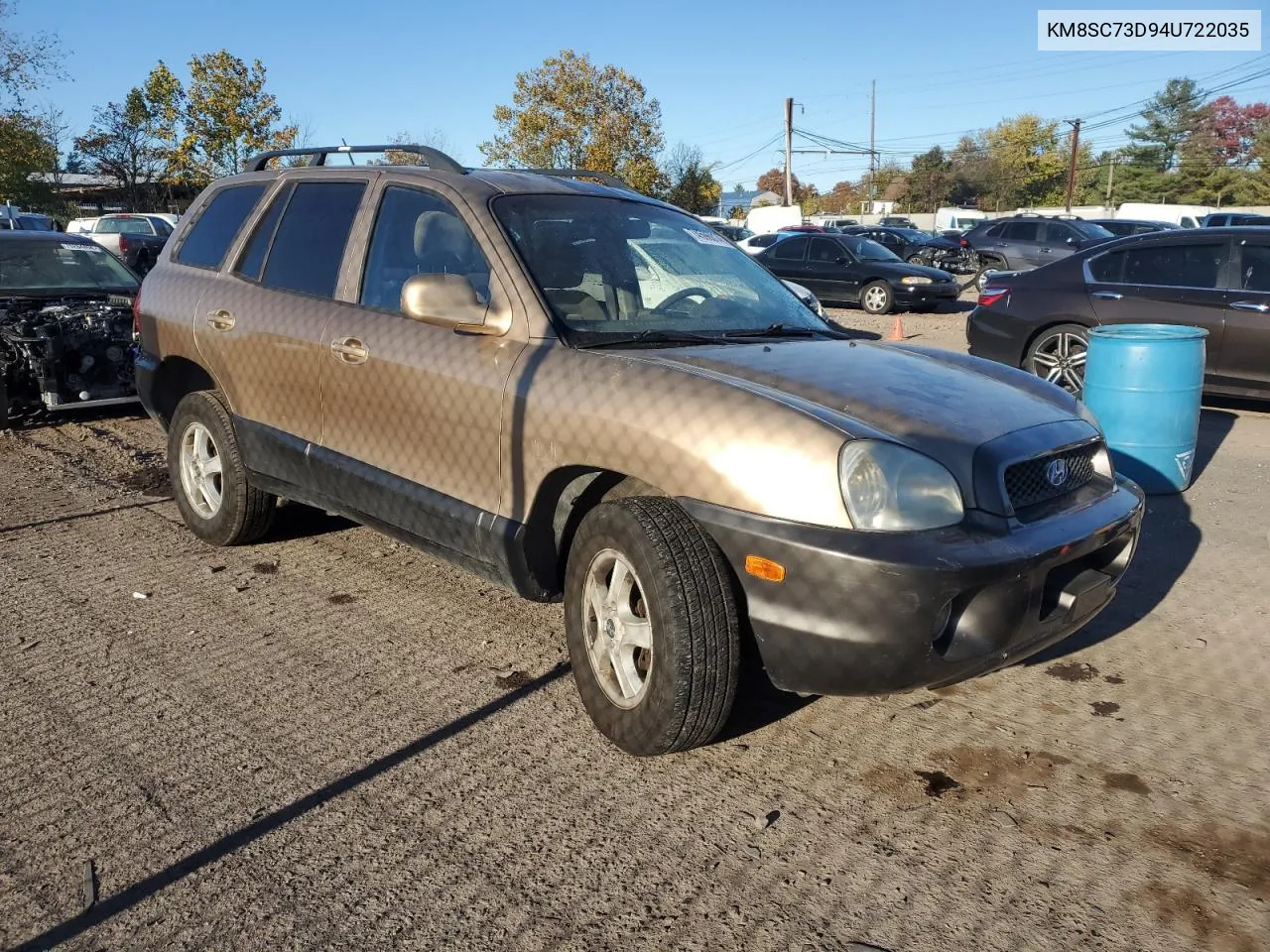 2004 Hyundai Santa Fe Gls VIN: KM8SC73D94U722035 Lot: 74596014