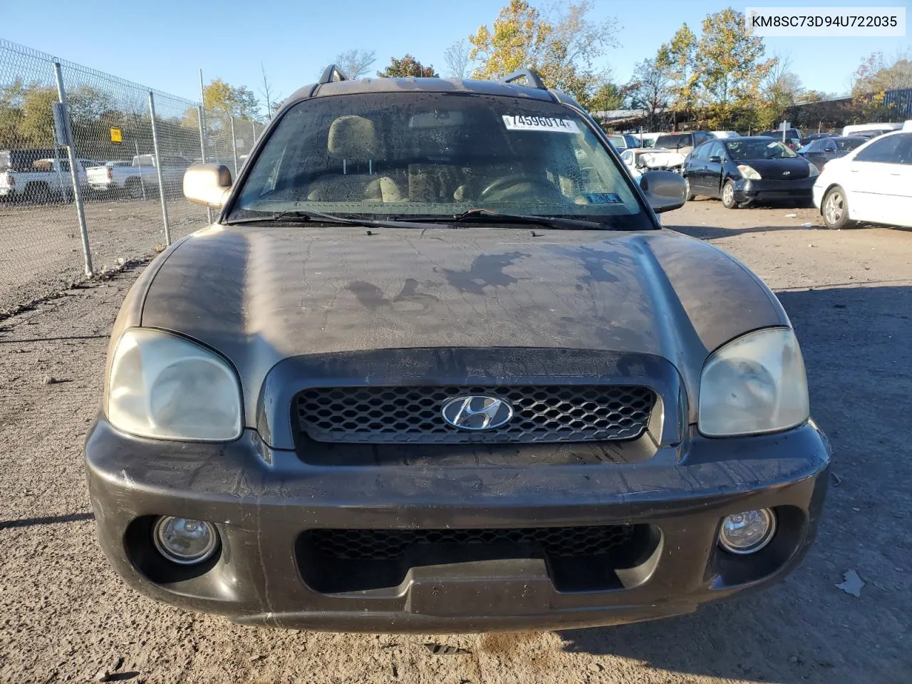 2004 Hyundai Santa Fe Gls VIN: KM8SC73D94U722035 Lot: 74596014