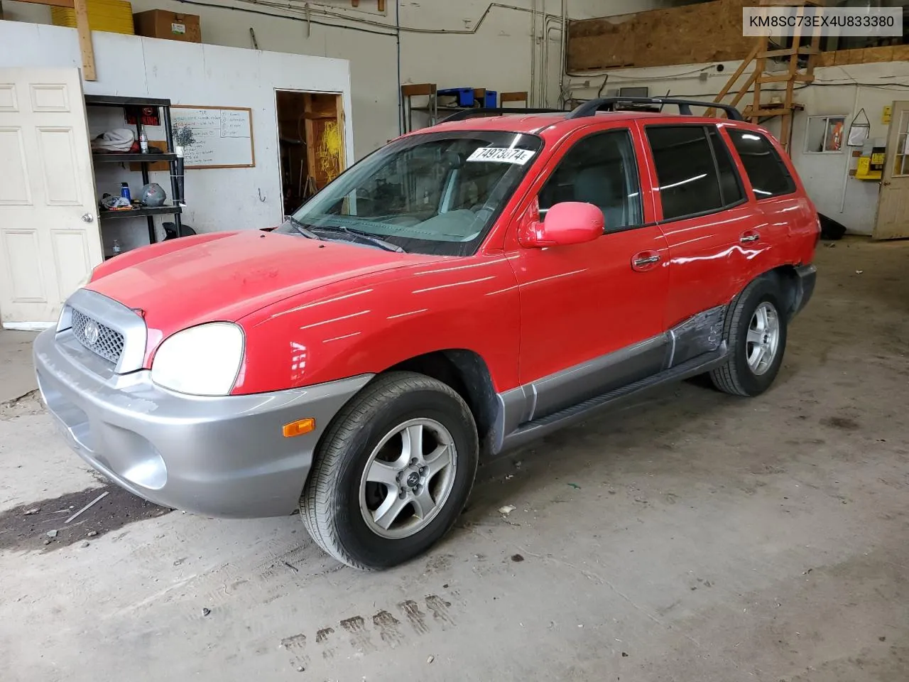 2004 Hyundai Santa Fe Gls VIN: KM8SC73EX4U833380 Lot: 74973874