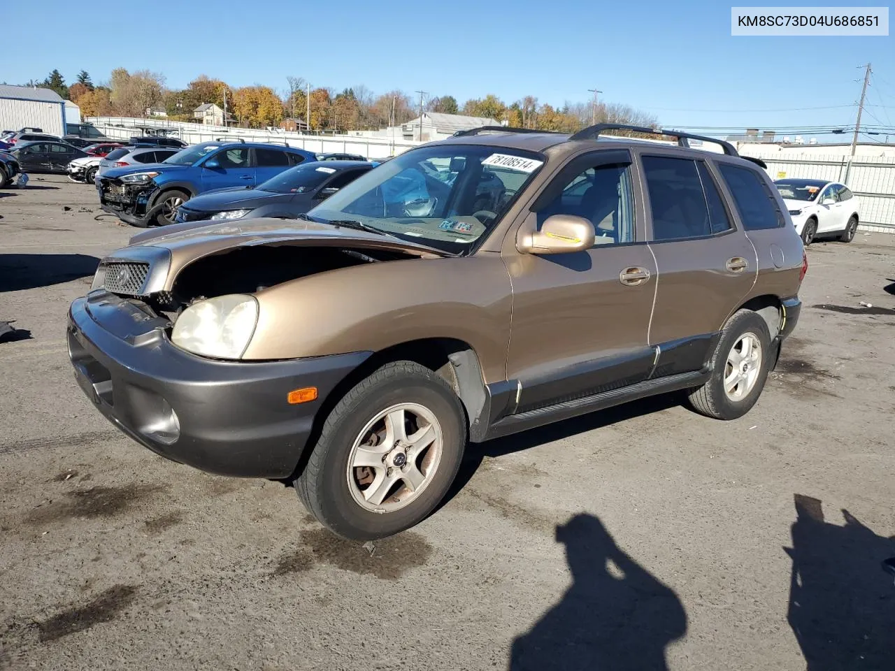 2004 Hyundai Santa Fe Gls VIN: KM8SC73D04U686851 Lot: 78108514