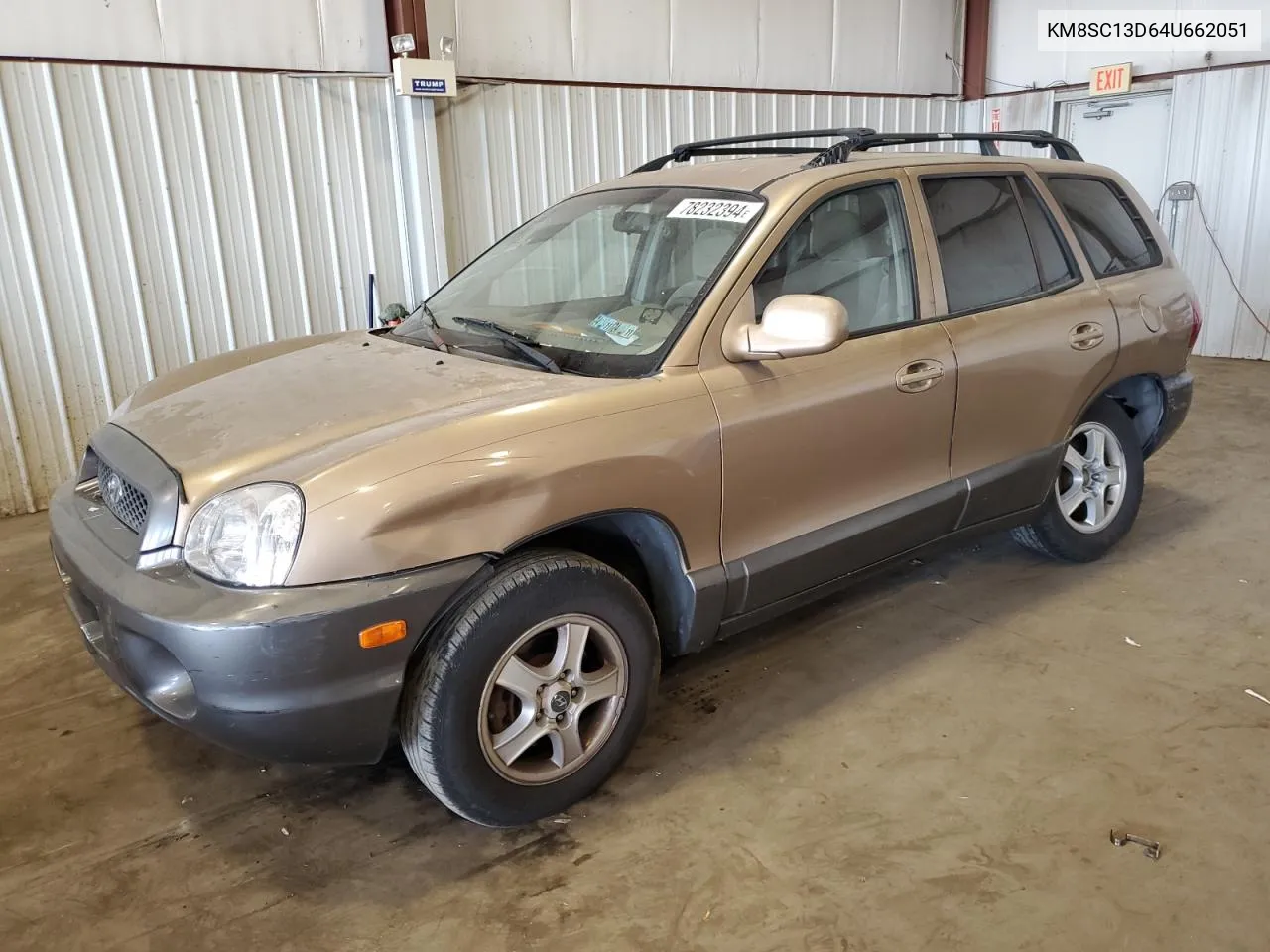 2004 Hyundai Santa Fe Gls VIN: KM8SC13D64U662051 Lot: 78232394