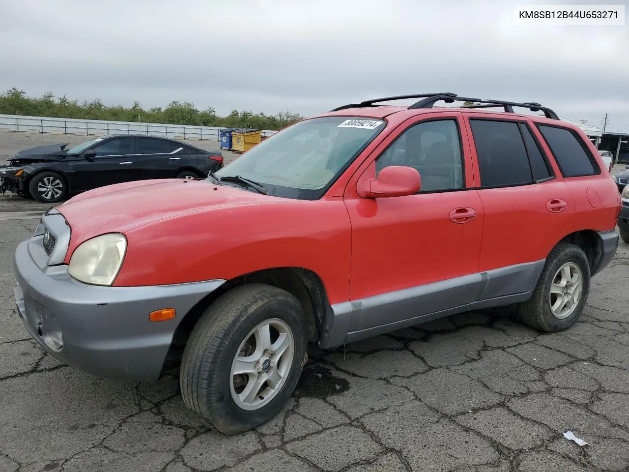 2004 Hyundai Santa Fe Gl VIN: KM8SB12B44U653271 Lot: 80059214