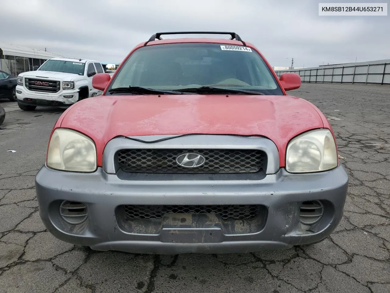 2004 Hyundai Santa Fe Gl VIN: KM8SB12B44U653271 Lot: 80059214