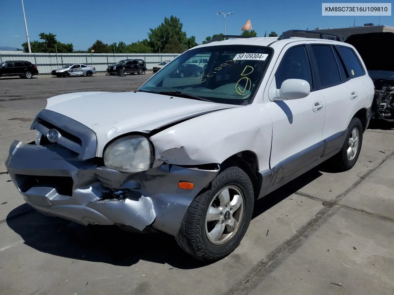 2006 Hyundai Santa Fe Gls VIN: KM8SC73E16U109810 Lot: 58109304