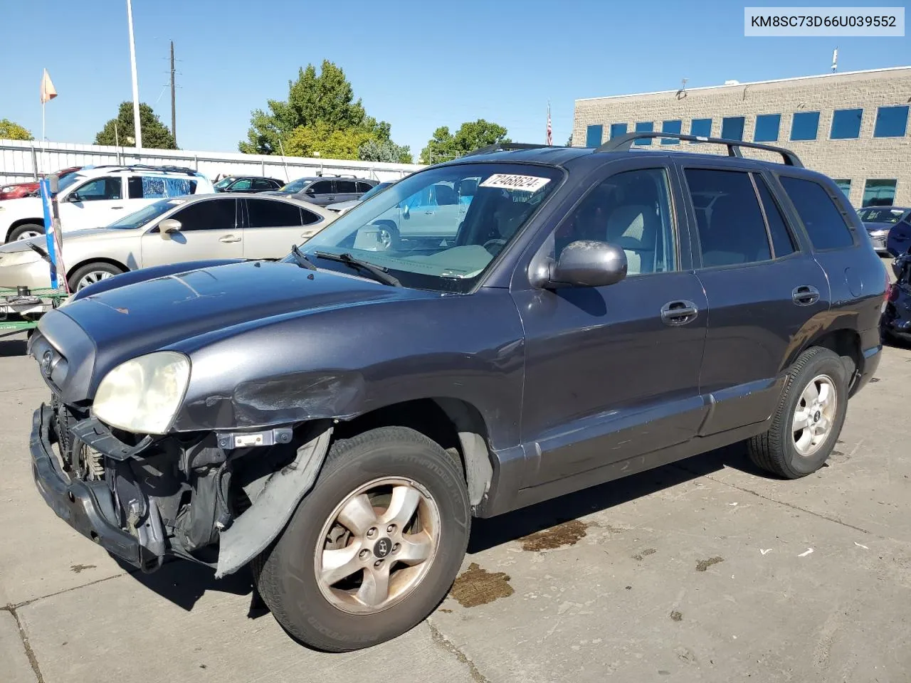 2006 Hyundai Santa Fe Gls VIN: KM8SC73D66U039552 Lot: 72468624