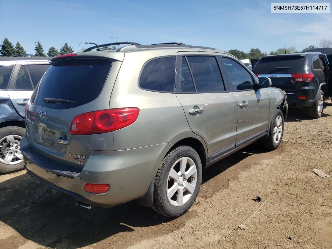 2007 Hyundai Santa Fe Se VIN: 5NMSH73E57H114717 Lot: 50829444