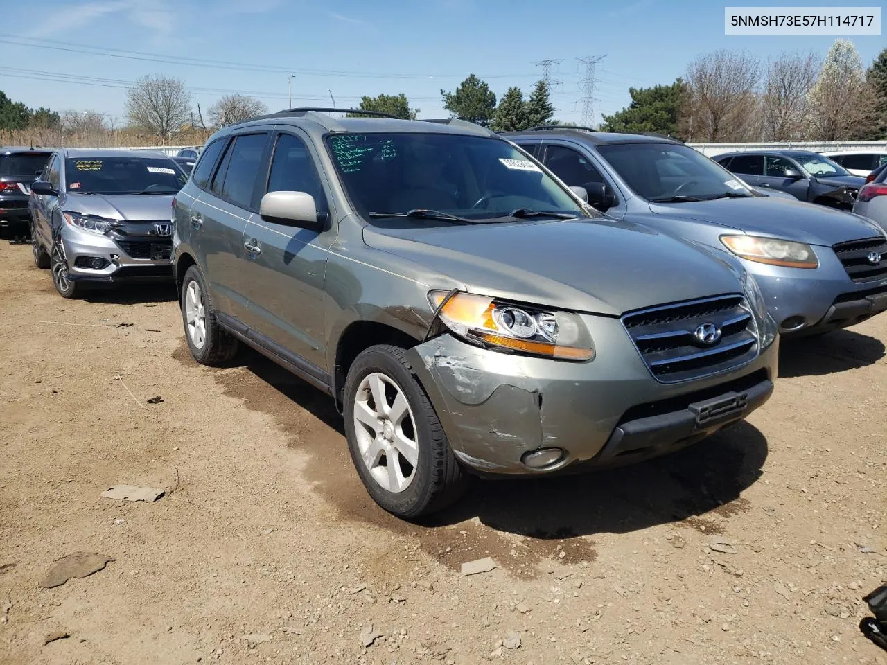 2007 Hyundai Santa Fe Se VIN: 5NMSH73E57H114717 Lot: 50829444