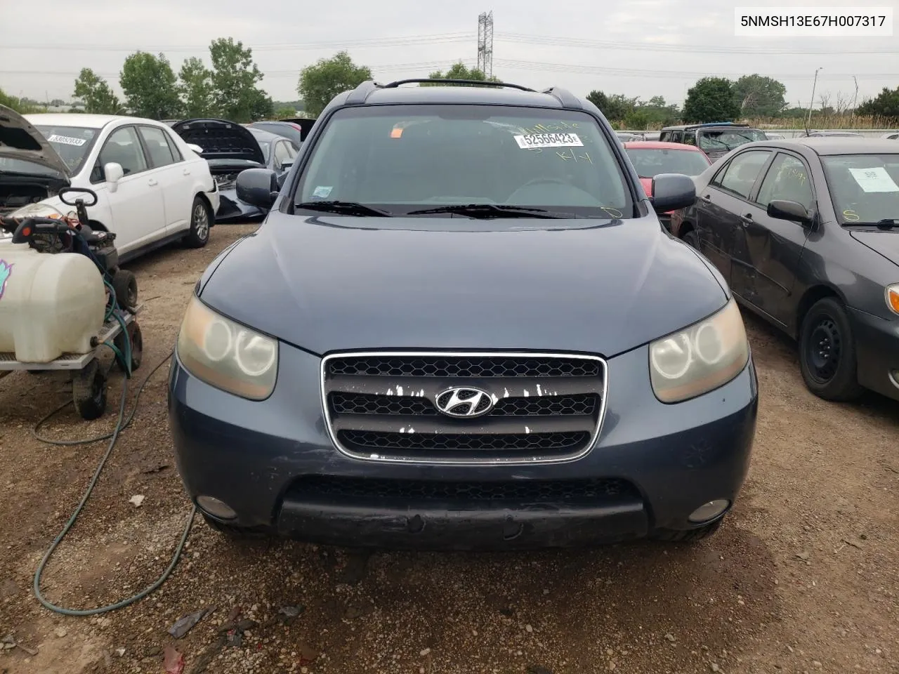 2007 Hyundai Santa Fe Se VIN: 5NMSH13E67H007317 Lot: 52566423