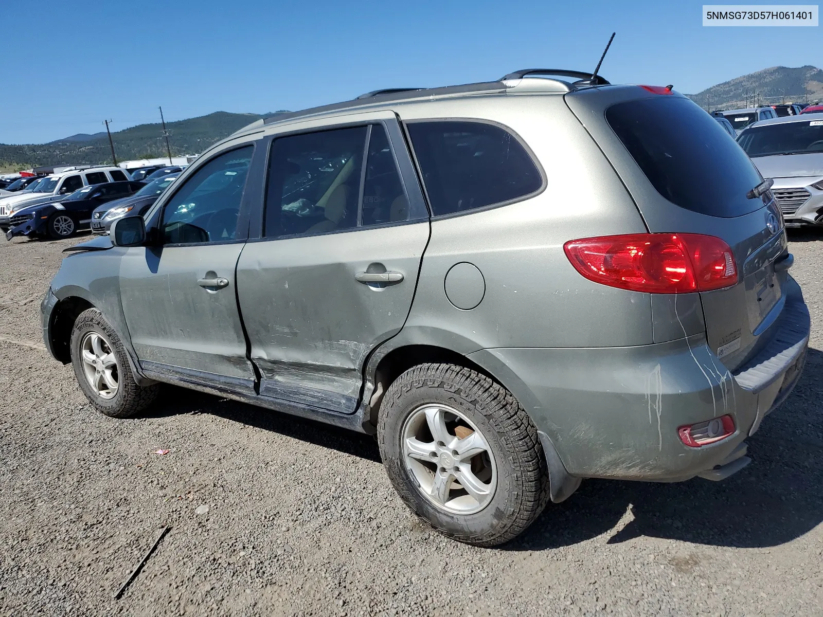 2007 Hyundai Santa Fe Gls VIN: 5NMSG73D57H061401 Lot: 59804314