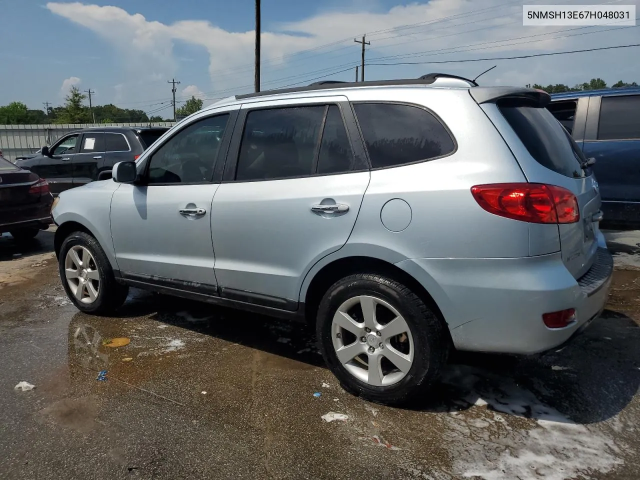 2007 Hyundai Santa Fe Se VIN: 5NMSH13E67H048031 Lot: 65757744