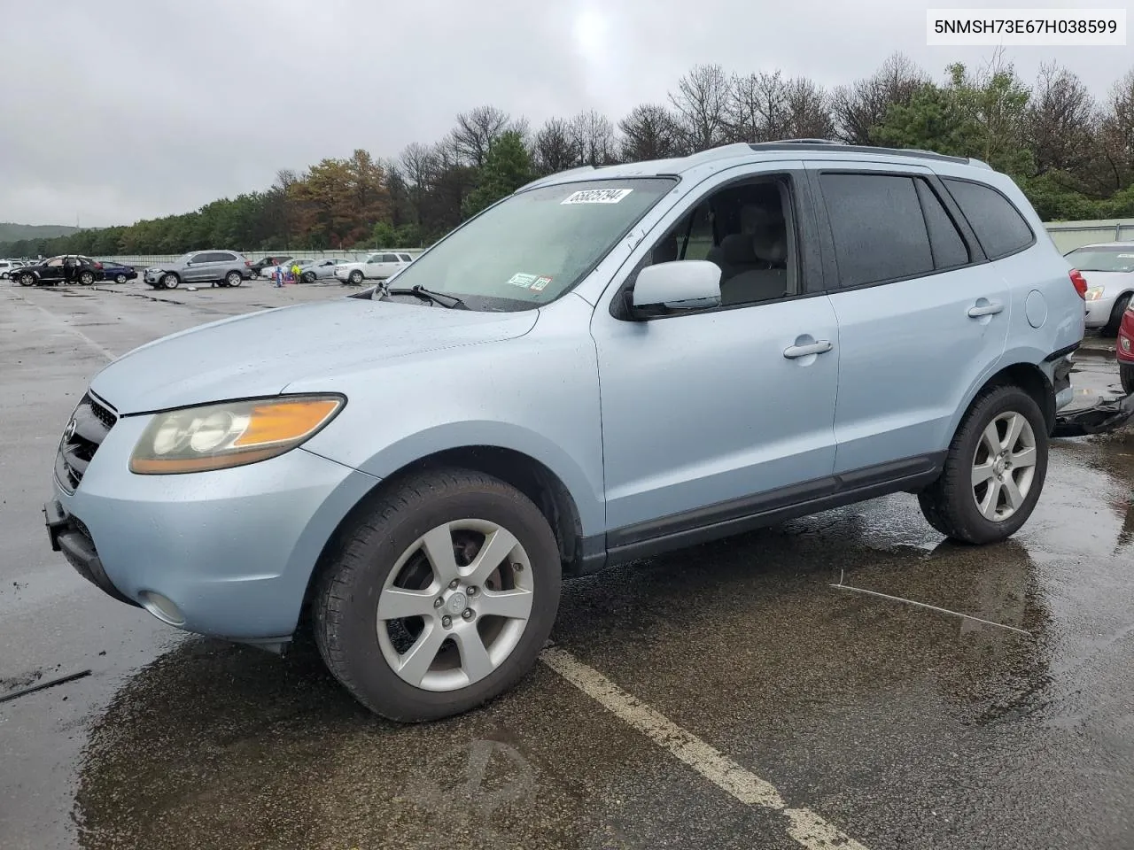 2007 Hyundai Santa Fe Se VIN: 5NMSH73E67H038599 Lot: 65825794