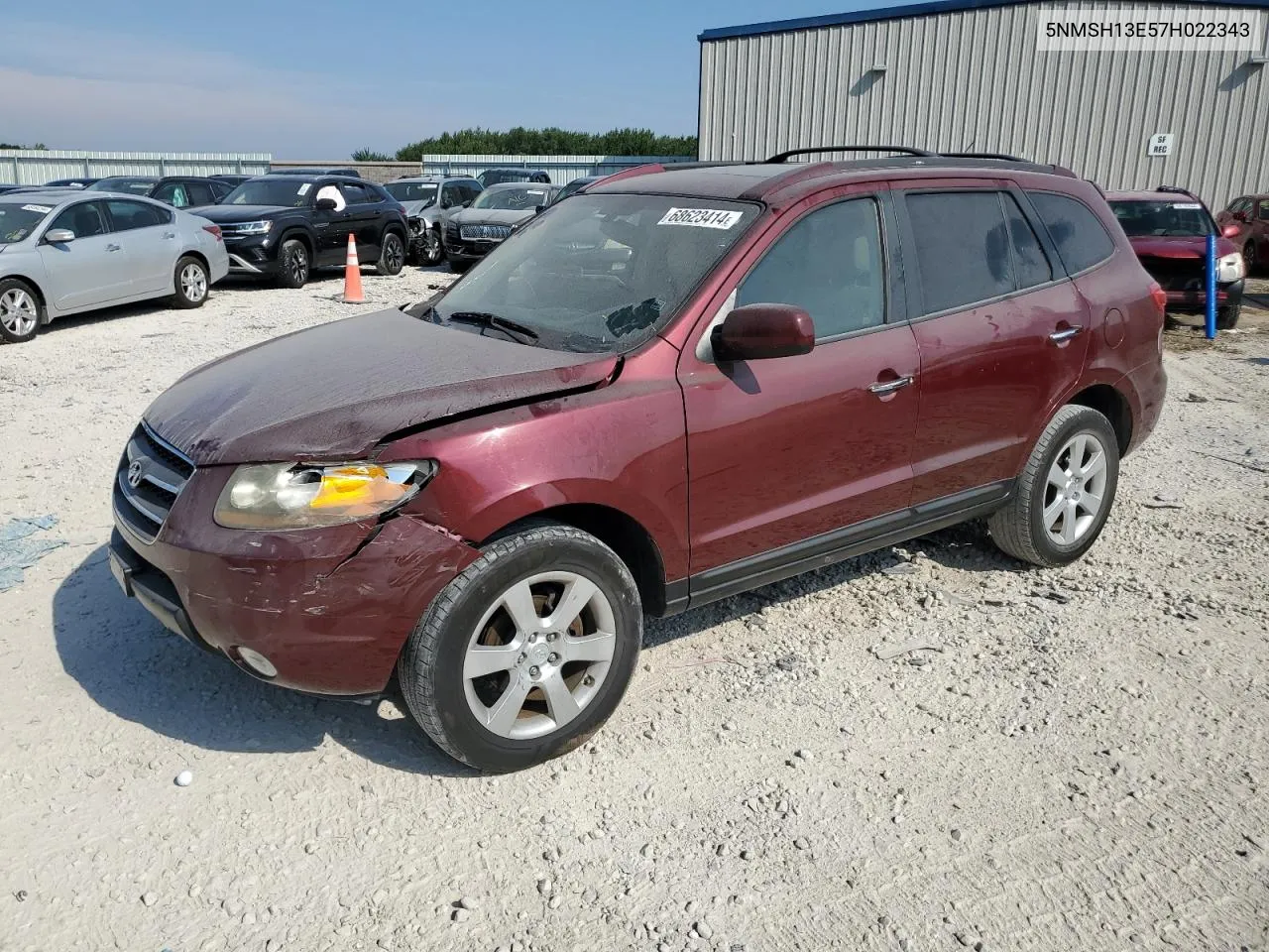 2007 Hyundai Santa Fe Se VIN: 5NMSH13E57H022343 Lot: 68623414