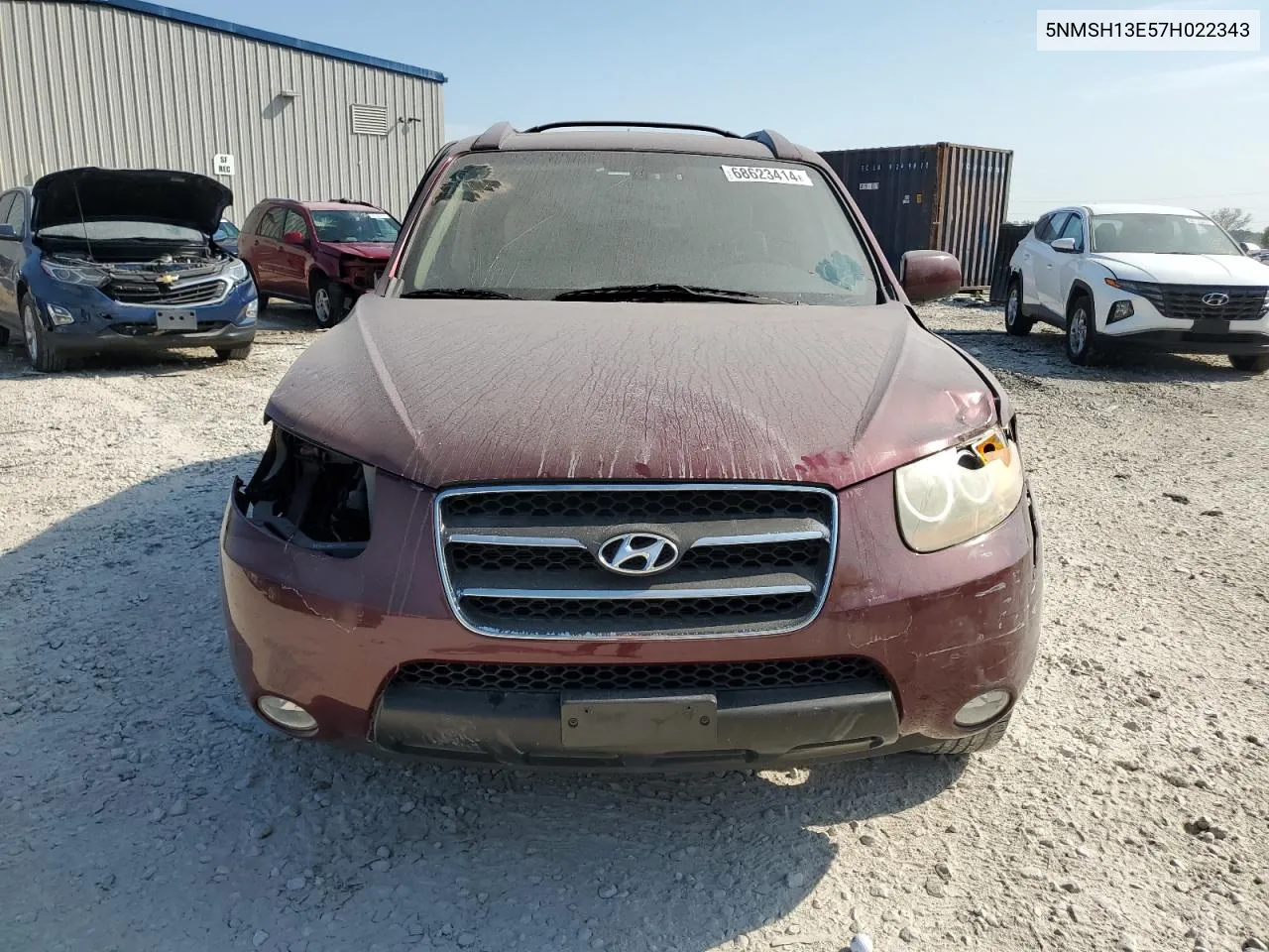 2007 Hyundai Santa Fe Se VIN: 5NMSH13E57H022343 Lot: 68623414