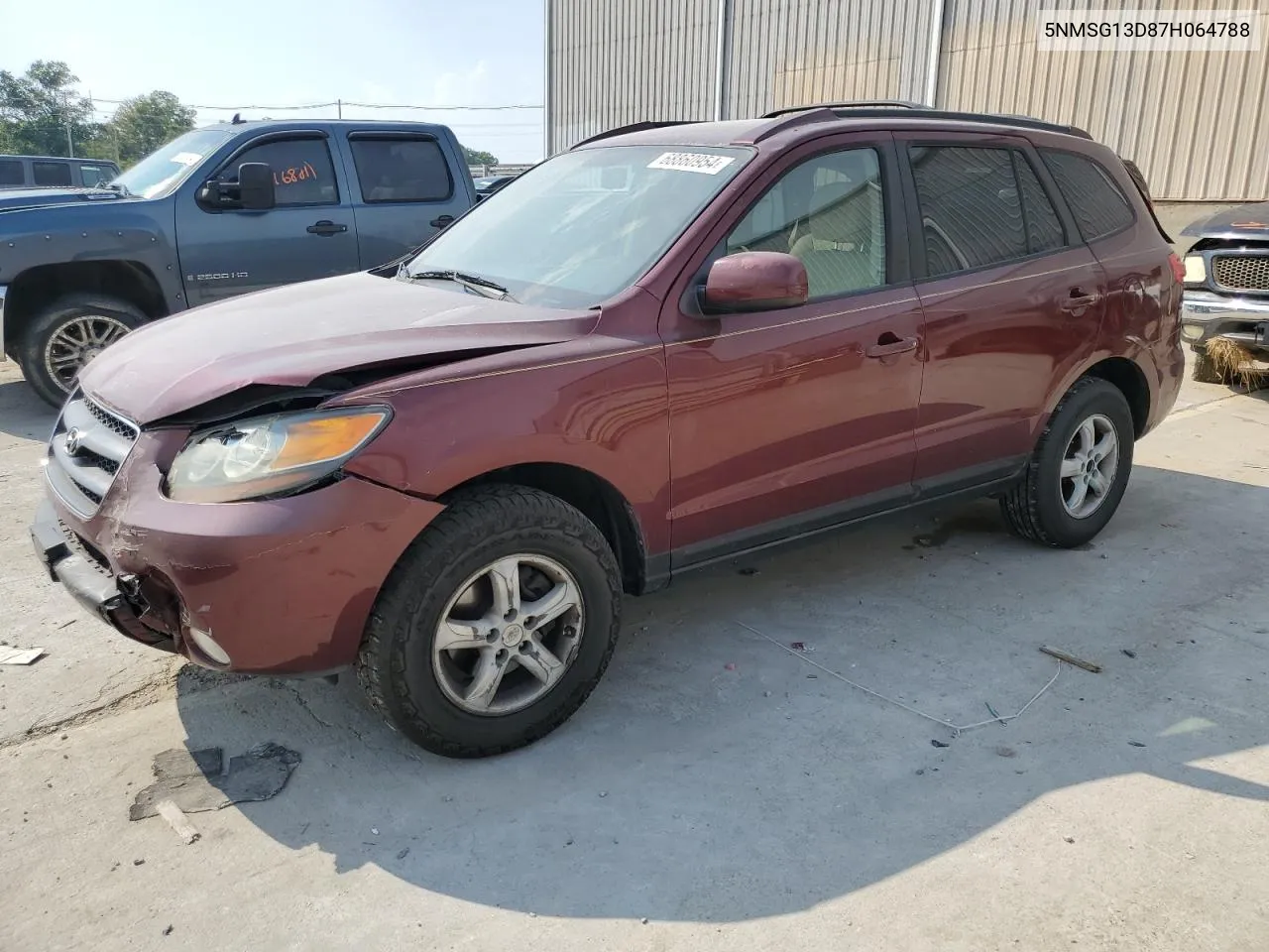 2007 Hyundai Santa Fe Gls VIN: 5NMSG13D87H064788 Lot: 68860954