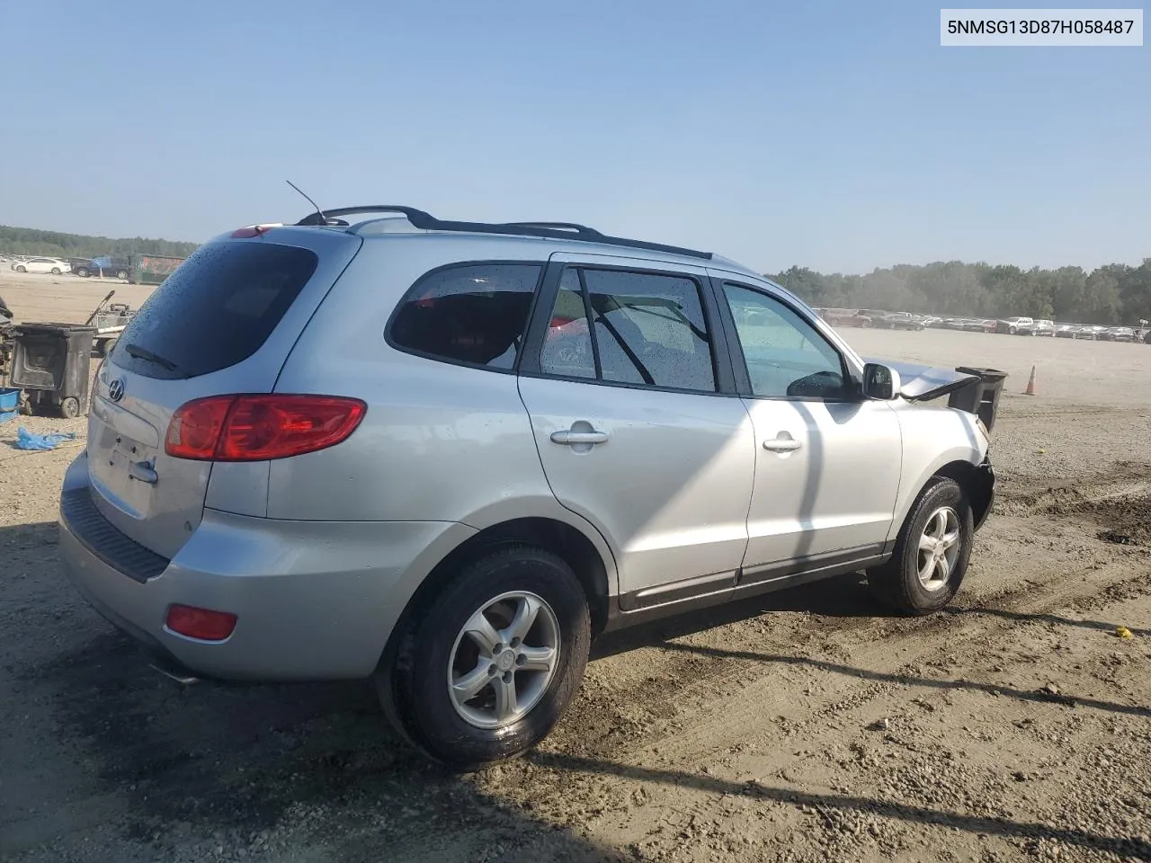 5NMSG13D87H058487 2007 Hyundai Santa Fe Gls