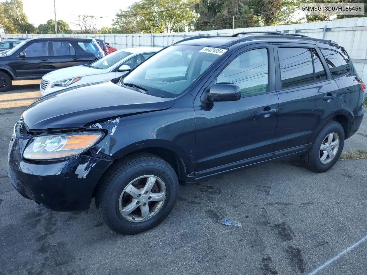 2007 Hyundai Santa Fe Gls VIN: 5NMSG13D07H085456 Lot: 69424854